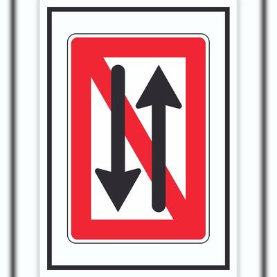 HB-Druck Begegnen und überholen verboten Symbol A0 (841x1189mm)