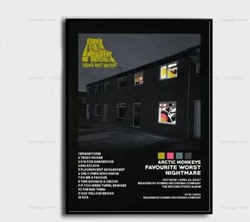 Inspire Essentials Arctic Monkeys Album Cover Poster Canvas Music Wall Art Decor 4 7.87 X 11.81 In