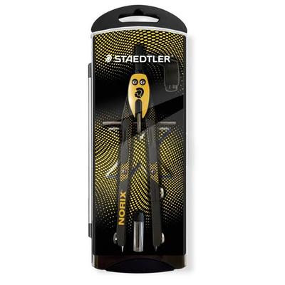 STAEDTLER NORIX 555 Zirkel, Schnellverstellzirkel gelb, Max. Zeichenkreis: 350 mm