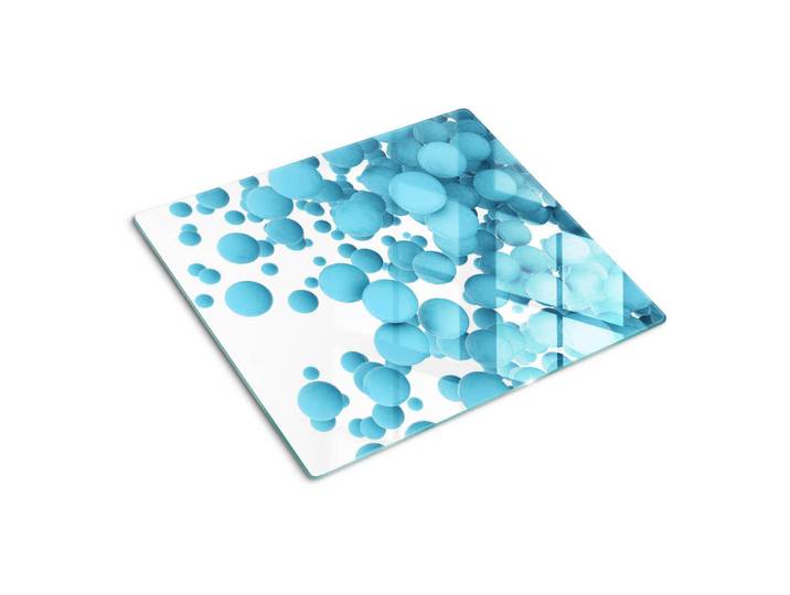 Tulup Glasplatte 60x52 cm Bereiche der Abstraktion, Beige, Glas, 60x0.4x52 cm, Küchen, Küchenelektrogeräte, Herde, Herdabdeckplatten