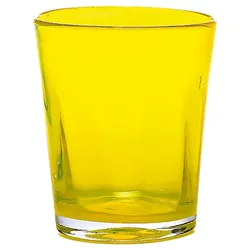 Zafferano Set aus 6 wunderschönen Trinkgläsern aus gelbem Glas, handgefertigt, elegantes Design für den täglichen Gebrauch