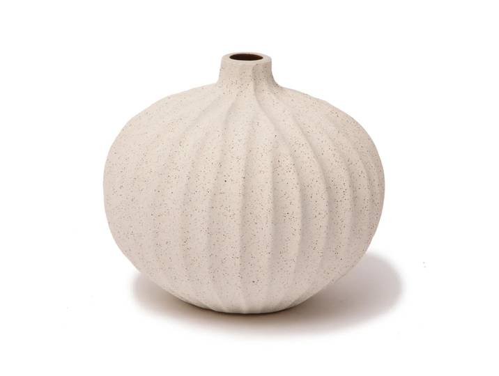 Lindform Vase Bari Sand white light deep line, M