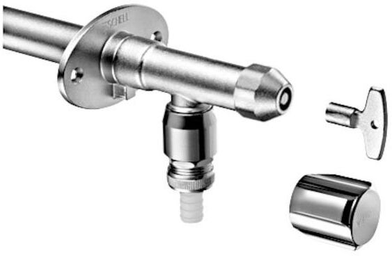 Schell Polar II frostsichere Außenwandarmatur 039960399  DN 15, mattchrom, Komplettarmatur, mit Rohrbelüfter