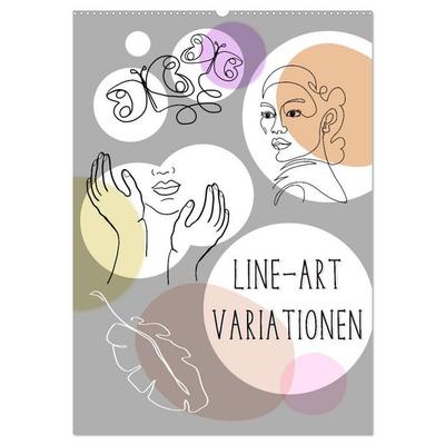 Line-Art Variationen (Wandkalender 2026 DIN A2 hoch), CALVENDO Monatskalender