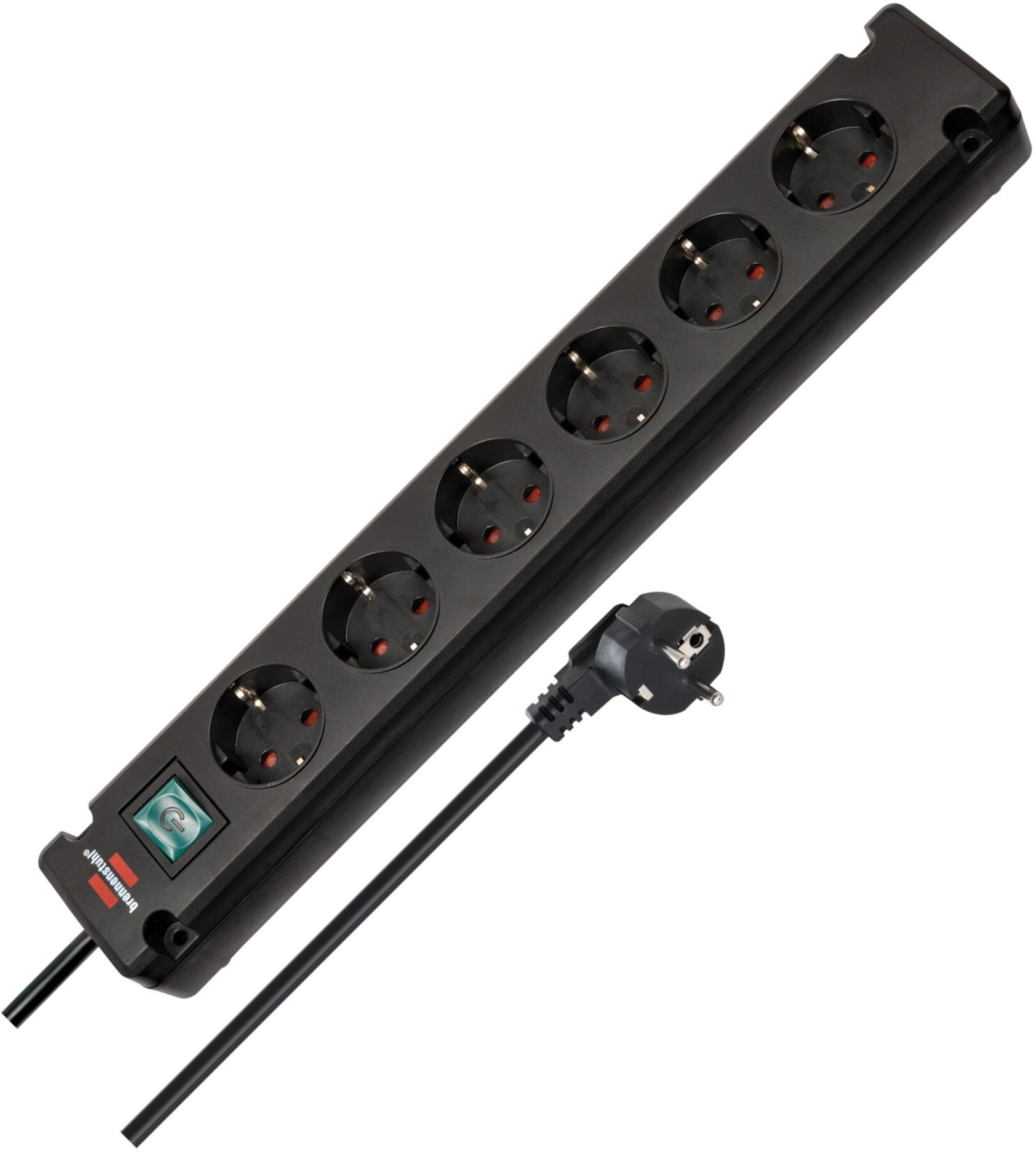 Bremounta Steckdosenleiste 6-fach schwarz 3m H05VV-F 3G1,5 ; Brennenstuhl (1150650316)