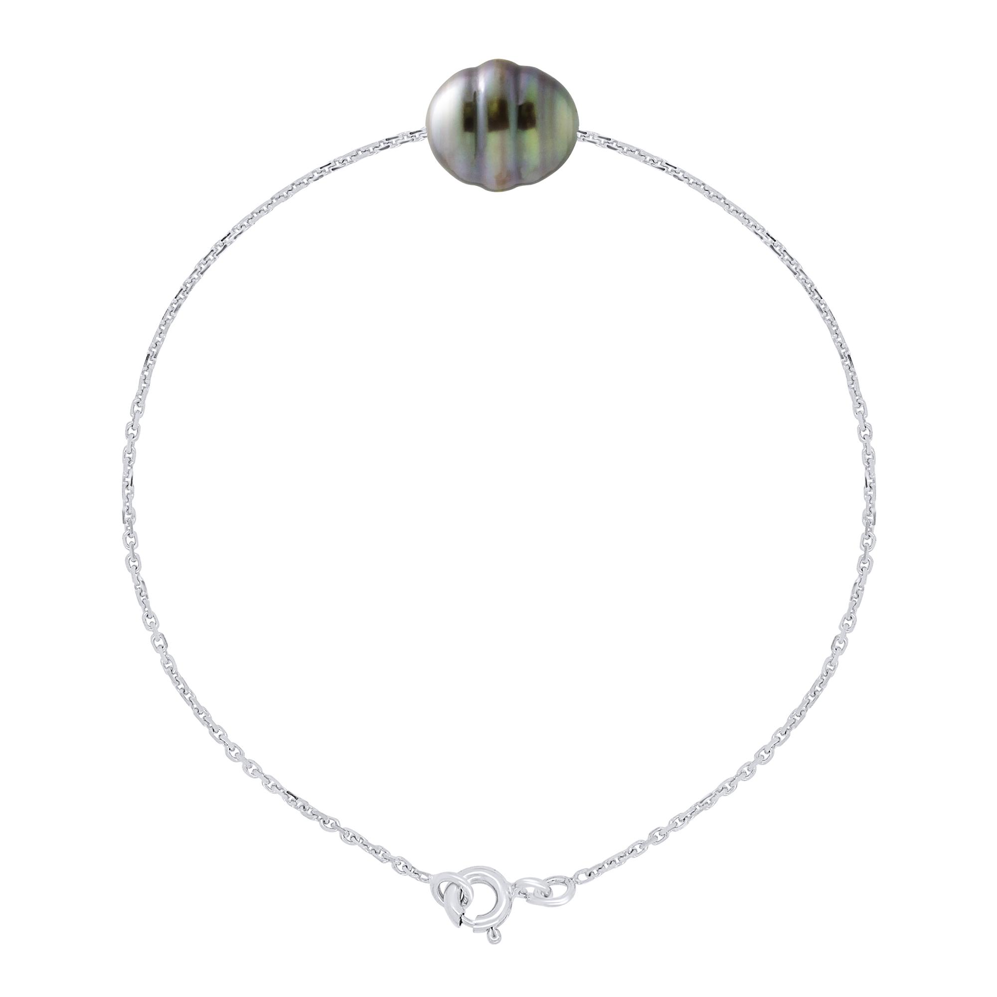 Armband Echte Gecreëerde Tahiti Parel Gecirculeerd 10-11 mm