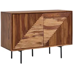 WOHNLING Sideboard 100x71x40 cm Holz Massiv Kommode Anrichte Modern Standschrank