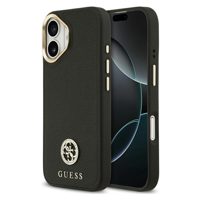 Guess - Hardcase 4G (GUHMP17SPGCRMDEK) - iPhone 17 - Black (Apple iPhone 17) (GUHMP17SPGCRMDEK)