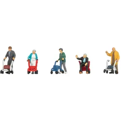 NOCH 15549 H0 Senioren mit Rollator Figuren-Set, handbemalt, 1:87