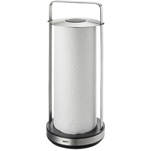 Gefu Küchenrollenhalter Smartline, Edelstahl, silber, mit Abreißhilfe und Küchenrolle