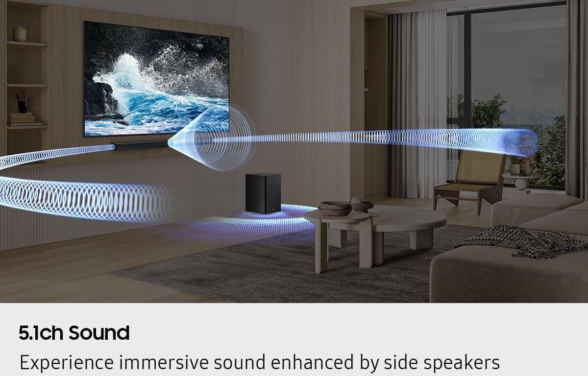 SAMSUNG HW-B750F 5.1ch Soundbar with Wireless Subwoofer Black