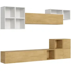 Itamoby Zusammensetzung der Wohnzimmerwand H45 L.294 T.39,2