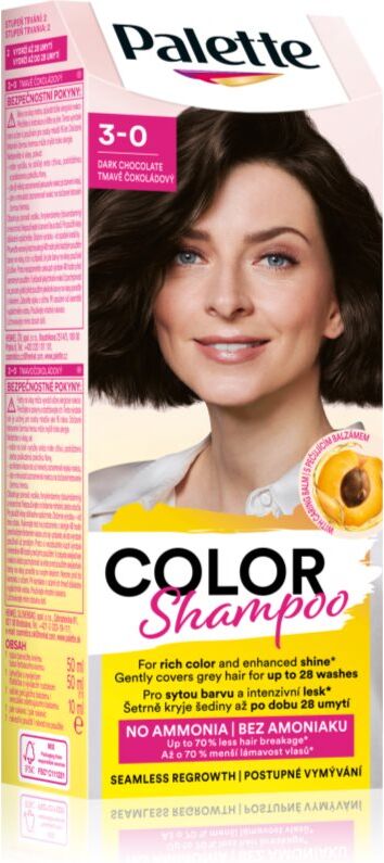 Schwarzkopf Palette Color Shampoo shampoing colorant teinte 3-0 Dark Chocolate 50 ml