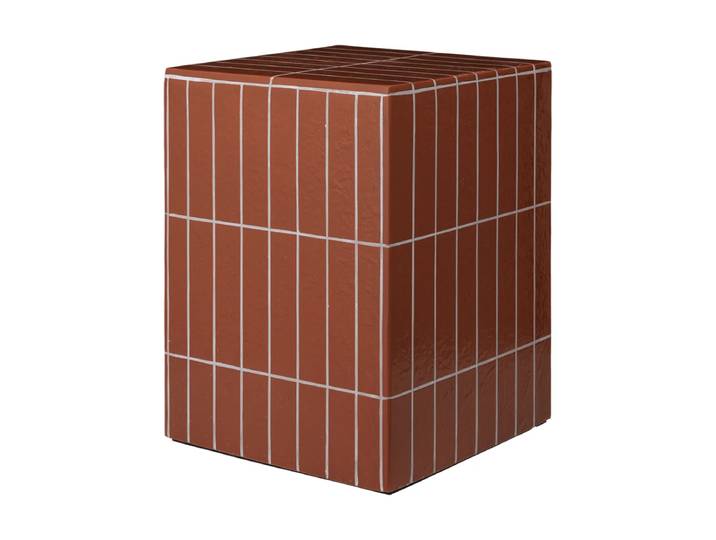 Ferm Living Table d’appoint Pillar Brown, 32x32x42 cm