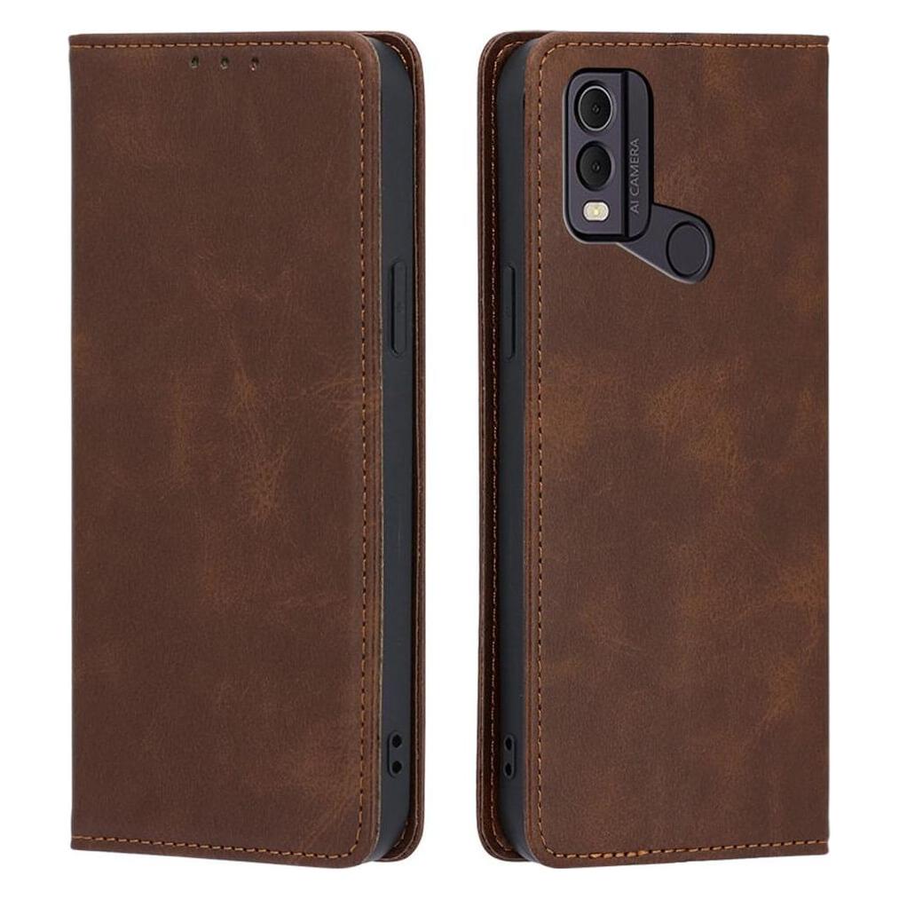 Cover-Discount Nokia C22 - Stand Flip Case Hülle braun (Nokia C22) (660139503E)