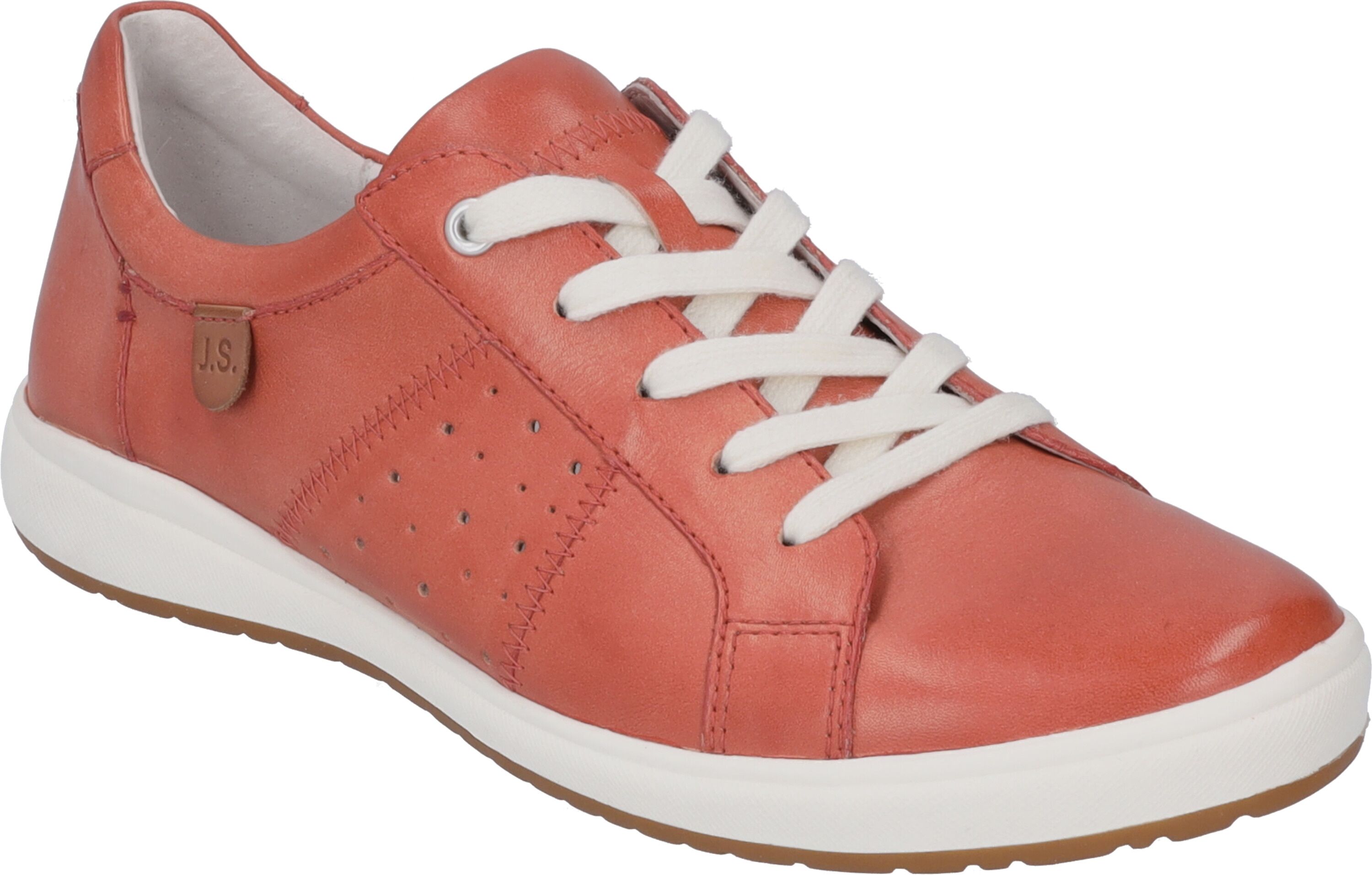 Sneaker JOSEF SEIBEL "Caren 01, lachs", Damen, Gr. 40, orange (lachs), Obermaterial: 100% Rindsleder Leather cow., Schuhe Sneaker