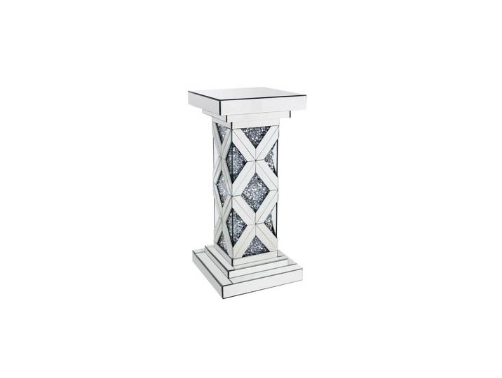 Ambia Home Beistelltisch, Silberfarben, Glas, Abstraktes, rechteckig, würfelförmig, 30.8x71x30.8 cm, Fsc, einfacher Aufbau, Wohnzimmer, Wohnzimmertische, Beistelltische, Beistelltische eckig