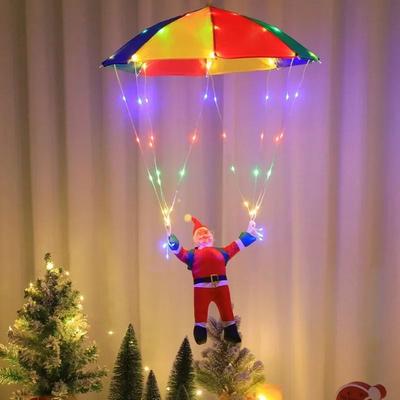 Uplifted Finds Parachute Santa Claus Hanging LED Decoration colorful usb