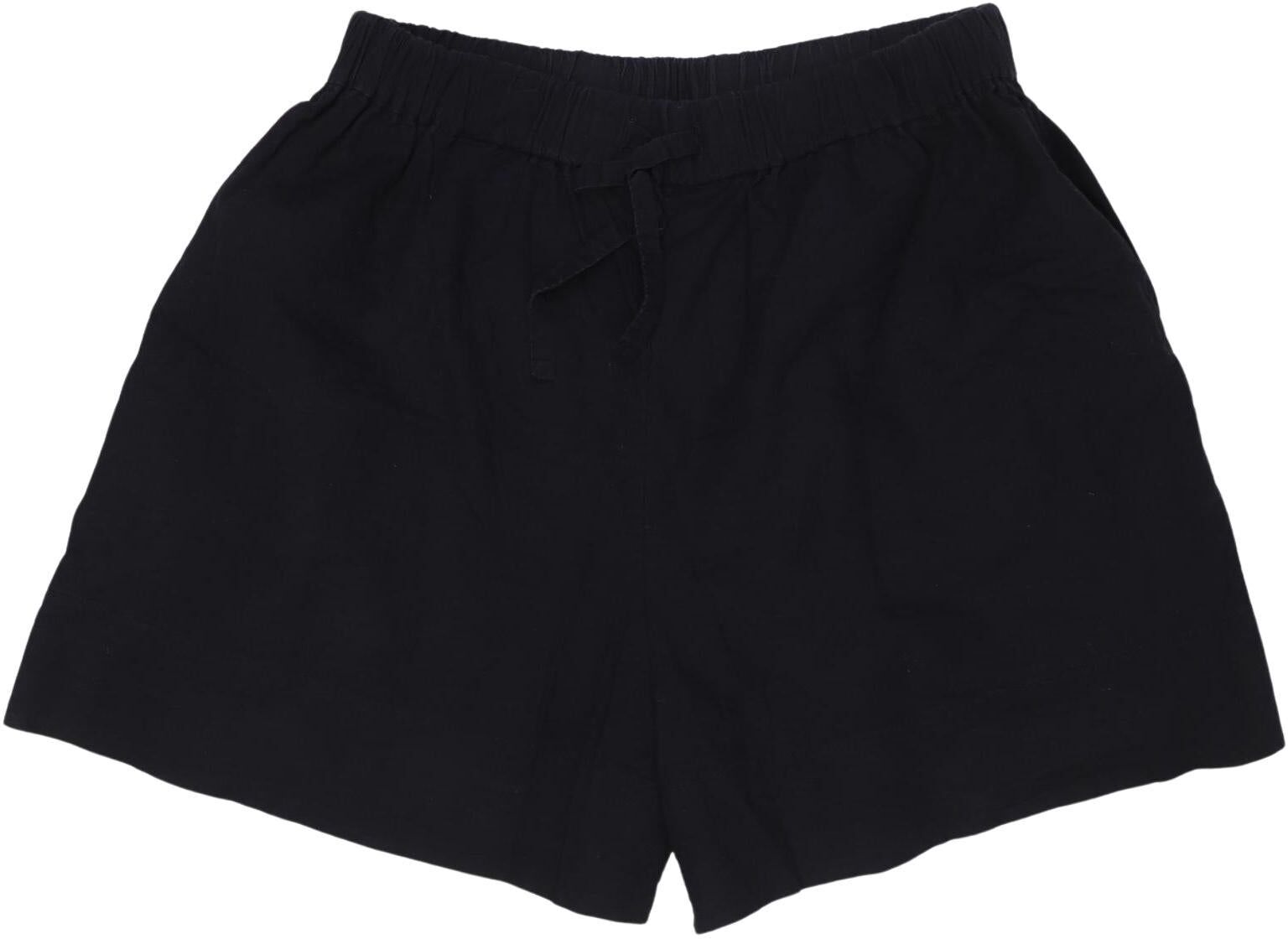 COS Damen Shorts, Marineblau, Gr. XS, Baumwolle / Leinen - Second Hand
