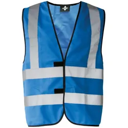 Korntex Unisex Vier Reflexstreifen Weste Warnschutz-Weste KXVR blue XL