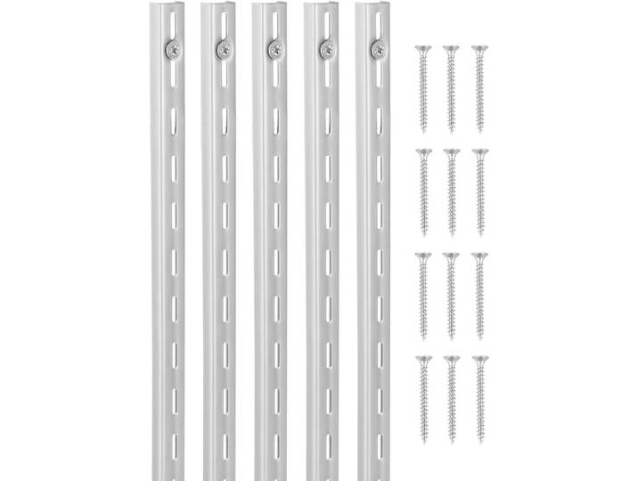 VEVOR Plankrail 990mm 10-pack Verstelbare Wandplank Pilasters Gemaakt van Staal
