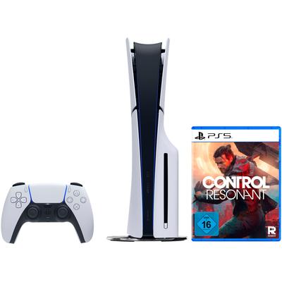 PLAYSTATION 5 Konsolen-Set "PS5 Disk Edition + Control Resonant", weiß, schwarz, B:35,8cm H:9,6cm T:21,6cm, Spielekonsolen