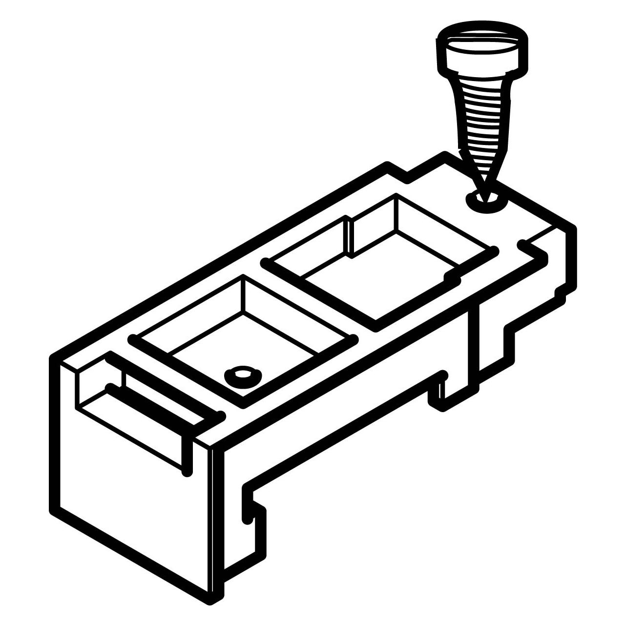 ABN Gerätetragschiene mit Befestigungs-Schrauben ESPRO (PC90N)