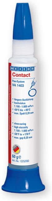 WEICON VA 1403 Cyanacrylat-Klebstoff, feuchtigkeitsbeständiger, hochviskoser Sekundenklebstoff, 60 g (12252060)