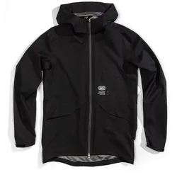 100% Hydromatic Parka Lightweight Waterproof Jacket, Black, M