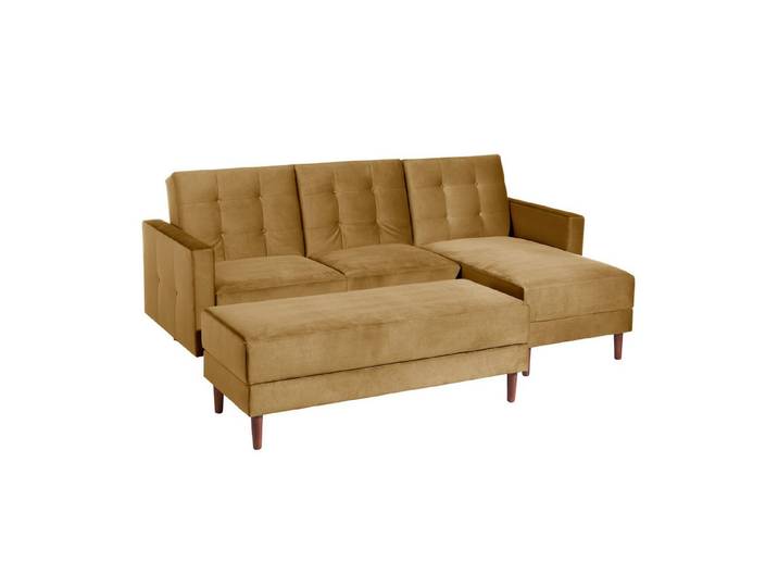 Max Winzer® Ecksofa Easy Relax, Funktionssofa mit Hocker Samt