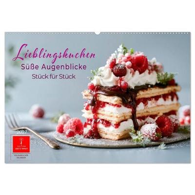 Lieblingskuchen - Süße Augenblicke (Wandkalender 2027 DIN A2 quer), CALVENDO Monatskalender