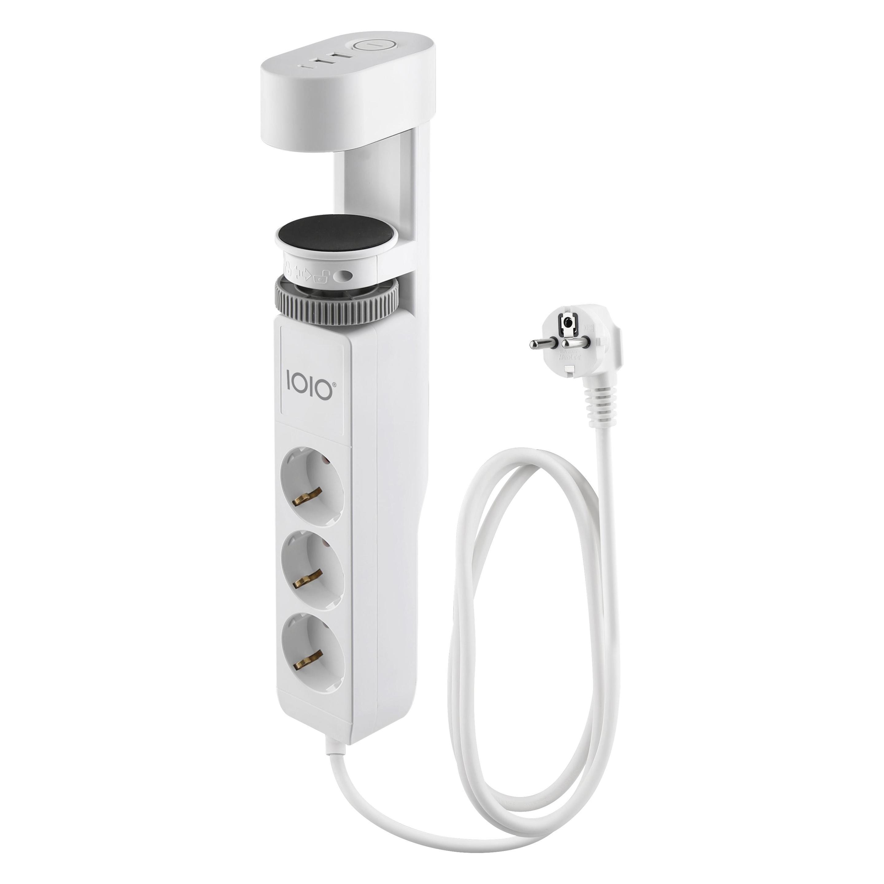 Olympia Tischkanten-Steckdosenleiste IOIO SL 3000, weiss (3x, 1.50 m) (41212)