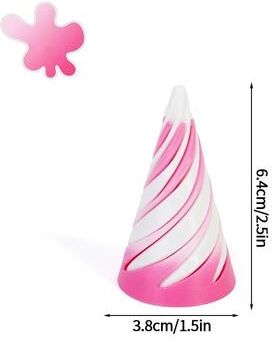 Uplifted Finds Impossible Spiral Pyramid & Bunny Fidget Toy   3D Printed Rotating Kinetic Sculpture For Stress Relief & Desk Decor s15