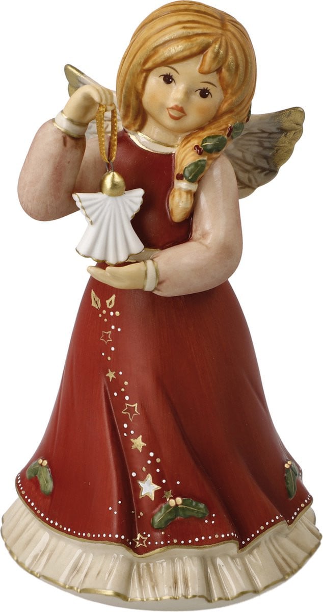 Goebel Kerst Decoratief beeld Hemelse feestdagen Rood Aardewerk Hoogte: 15 cm