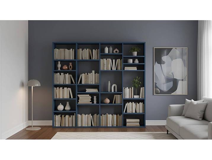 Blaues Regal nach Maß MDF Lackiert Violett­blau