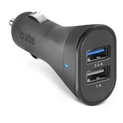 SBS TECR2USB24AFAST Ladegerät für Mobilgeräte Universal Schwarz Zigarettenanzünder Auto