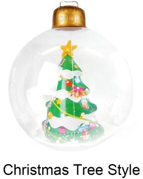 Inspire Select Giant Transparent Inflatable Christmas Ball Outdoor PVC Holiday Yard Decoration christmas Tree 22.83 In