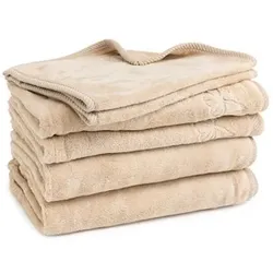 MONT CHALET Handtuch-Set, 6tlg. uni MF Kuschelplüsch Gingko-Stickerei