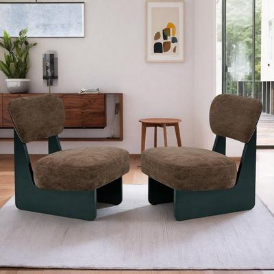 "25.61"" Polyester Modern Lounge Chairs with Sturdy Wood Base and Minimalist Design and Ergonomic Comfort"
