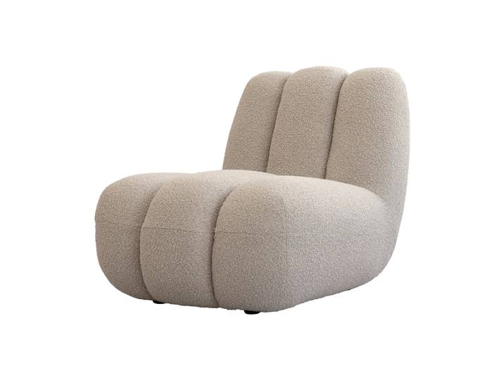 101 Copenhagen Fauteuil lounge Toe bouclé Smoked sand