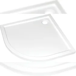 Halbrunde Acryl-Duschwanne 90 cm in Weiß