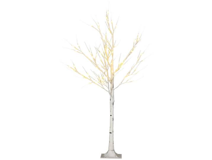 Homcom 120 cm Kunstbirke Kunstbaum mit LED-Beleuchtung für Weihnachten Ostern Warmweiß, Weiß, Kunststoff, LED integrated, 17x120x17 cm, Lampen & Leuchten, Innenbeleuchtung, Dekoleuchten, Dekoleuchten