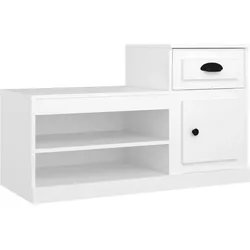 vidaXL Schuhschrank Weiß 100x42x60 cm Holzwerkstoff