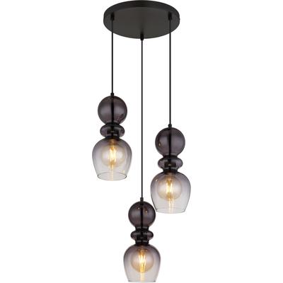 GLOBO LIGHTING Hängeleuchte "CLARITY", schwarz, 1 Stk., Leuchten, Hängelampe / Schlafzimmer / Wohnbereich / schwarz / Glas, Hängeleuchte