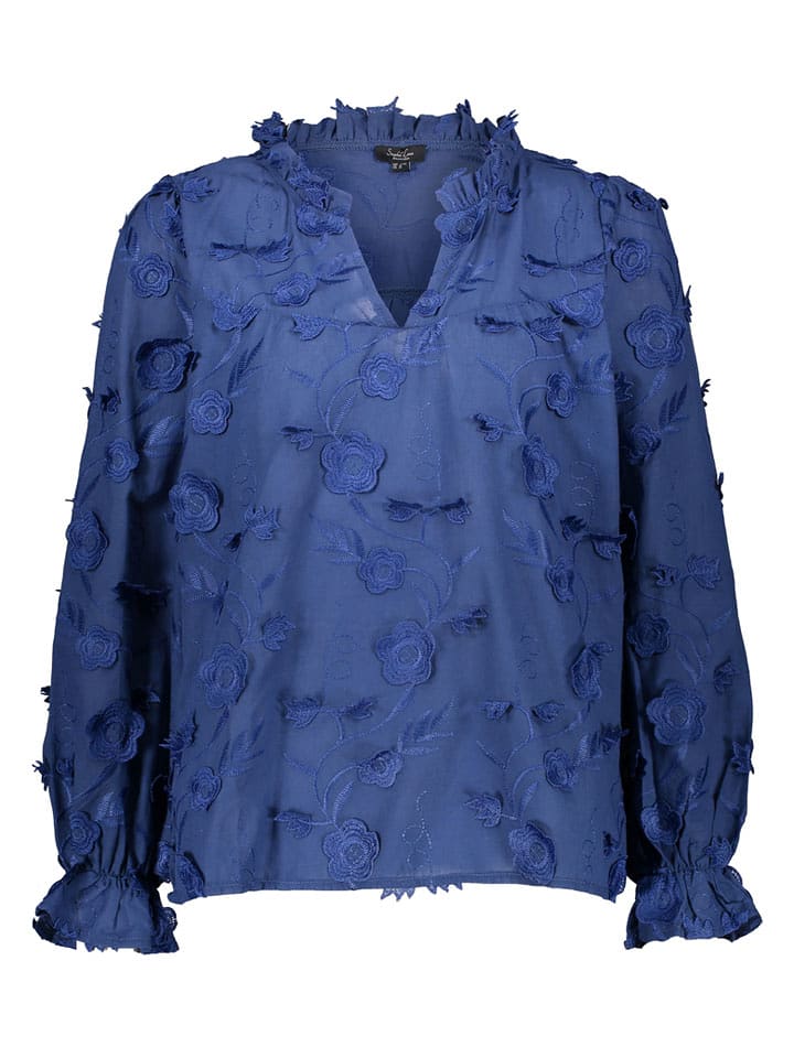 Smashed Lemon Bluse in Dunkelblau - M