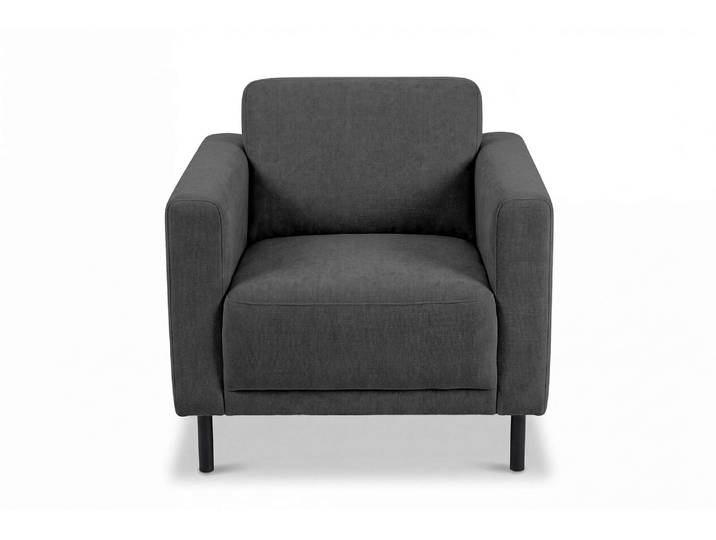 Sessel GOODPRODUCT Sveeva, Breite 78 cm, schwarze Metallfüsse , grau (anthrazit), B:78cm H:78cm T:85cm, 100% PES, Sessel, Sessel, langlebiger Strukturstoff, viele Farben zur Auswahl