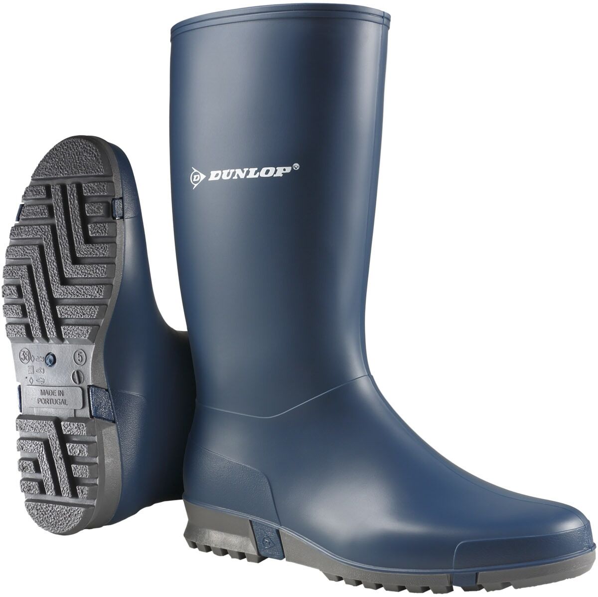 Gummistiefel DUNLOP "Sport", Mädchen, Gr. 40, blau, Obermaterial: 100% PVC PVC., Schuhe Gummistiefel