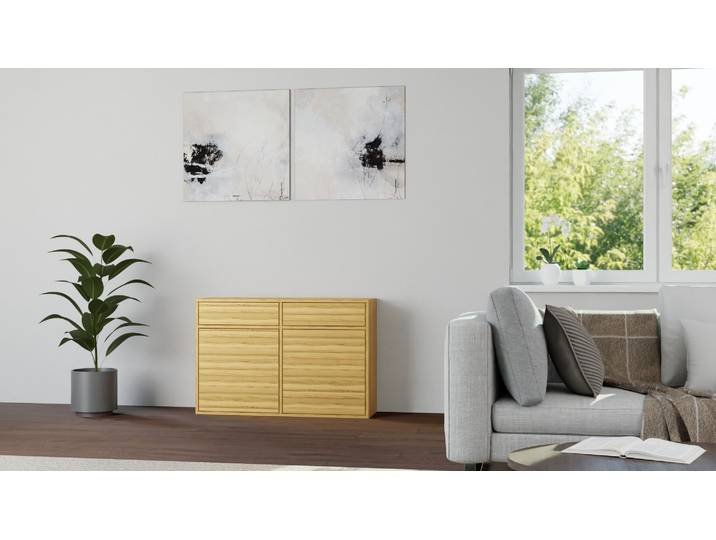 Kernbuchen Sideboard mit geschlossenen Fronten Kernbuche Natur geölt