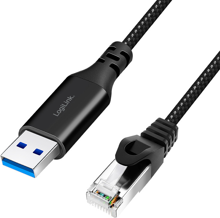 LogiLink CU0405 USB 3.0 Ethernet-kabel A/M naar RJ45/M, 1Gbit/s, 7,5m