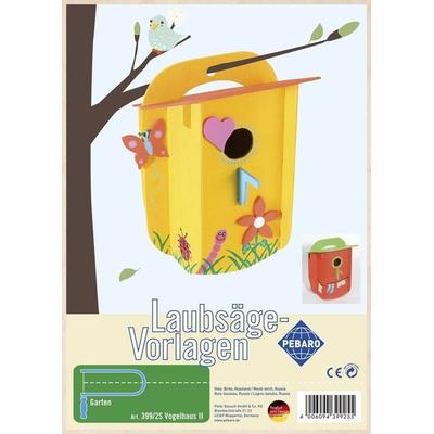 PEBARO 399/2S - Laubsägevorlage Vogelhaus II, 4 Platten, DIN A4